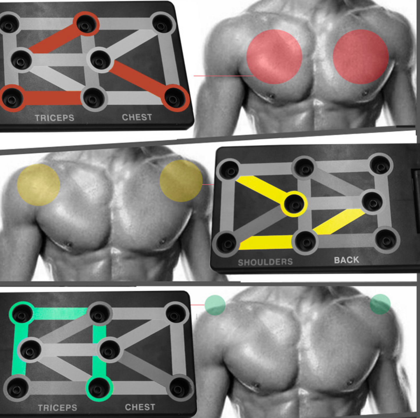 Multipurpose Push-Up Board for Beginners (W Shape)